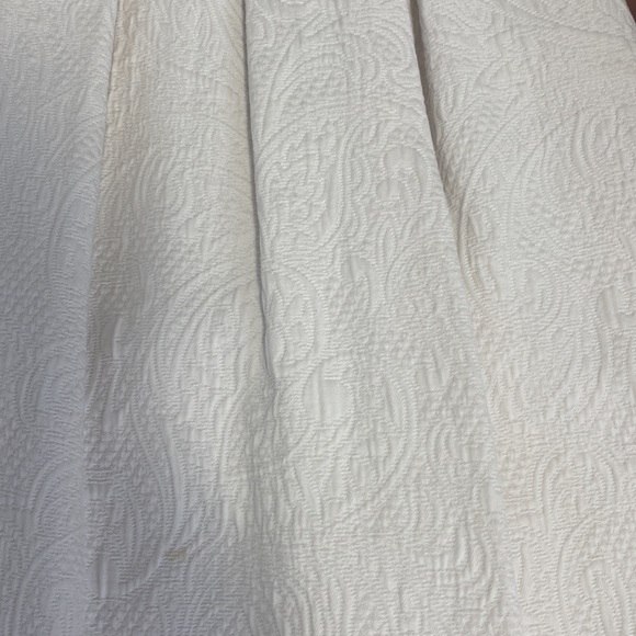 White Brocade A-Line Dress - Picture 2 of 5